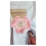 Fenton Art Glass Basket and Vintage Items