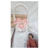 Fenton Art Glass Basket and Vintage Items