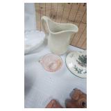 Fenton Art Glass Basket and Vintage Items