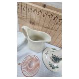 Fenton Art Glass Basket and Vintage Items