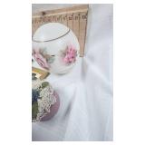 Painted Milk Glass Globe and Bride