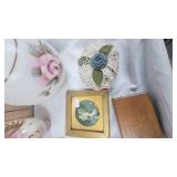 Painted Milk Glass Globe and Bride