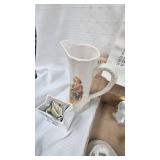 Ceramic Figures, Vase, Chimney Lamps, Pitcher Vase
