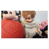 Vintage Stuffies and Mickey Mouse Bounce Ball