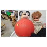 Vintage Stuffies and Mickey Mouse Bounce Ball