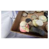 Childrens Bowl, Miniatures, Vintage Hand Painted Milk Glass