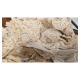 Lot of Lace Hankies, Napkins, Etc