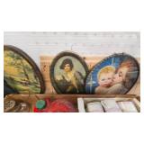 Shelf, Owl S/p, Ballet Figure, Pictures, Etc