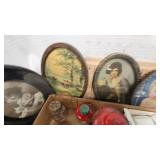 Shelf, Owl S/p, Ballet Figure, Pictures, Etc