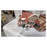 Christmas Themed village Pieces as pictured