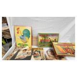 Vintage Glass, Paper Cutouts as pictured