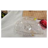 Fenton Pink Silver Crest Ruffled Bowl and Misc Glassware