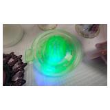 Uranium Glass Citrus Juicer, Ceramic Woven Basket Planter, Misc