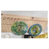 Uranium Glass Citrus Juicer, Ceramic Woven Basket Planter, Misc