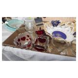 Fenton Rosemilk Rose bowl, Heart Décor, Misc