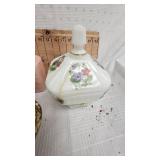 Handpainted Milk Glass Candy Dish, Late 50