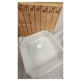 Handpainted Milk Glass Candy Dish, Late 50