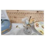 Rumrill Pottery Vase, Serving Dishes and Glasses