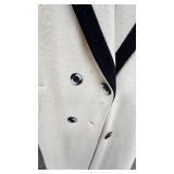 Alorna Wool Pea Coat with Black Accent Piping, Looks to be Large