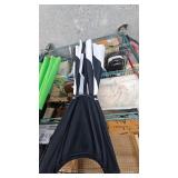 2 Handmade Vintage Dresses-Black/White and Green/Black, appear to be small/medium