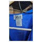 Vintage Blue Evening Dress, Herman Kay Peacoat, Size 14