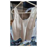 Two Glitzy Evening Tanks-Medium and White Dress Sz 12