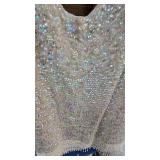 Two Glitzy Evening Tanks-Medium and White Dress Sz 12