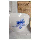 Aladdin Alacie Oil Lamp and Pottery Planter and Advertising Mixing Bowl