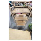 4 Tier Shelf, End Table, and Floor Lamp