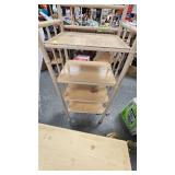 4 Tier Shelf, End Table, and Floor Lamp