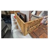 Sanfords Black Ink Wood Box with Vintage Pictures