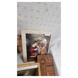Sanfords Black Ink Wood Box with Vintage Pictures