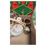 Lot of Vintage Games, Doll, Hat, Totem Cup, Misc