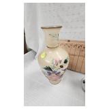 Hand Painted Vase, Porcelain and Bisque Figures