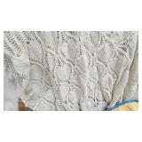 Glasss Loaf Pans, Crocheted Tablecloth