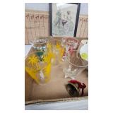 Lot of Vintage Glasses and Vase