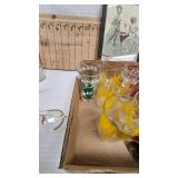 Lot of Vintage Glasses and Vase