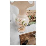 Fenton Sunset Overlay Art Glass and Misc