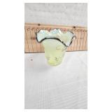 Fenton Lilly Trail on Topaz Opalescent Flip Vase