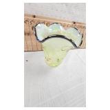 Fenton Lilly Trail on Topaz Opalescent Flip Vase
