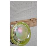 Fenton Lilly Trail on Topaz Opalescent Flip Vase