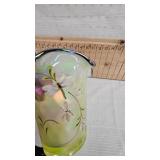 Fenton Lilly Trail on Topaz Opalescent Flip Vase