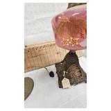 Victorian Banquet Oil Lamp and Hand Painted Lamp