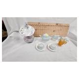 Fenton Jack in the Pulpit Style Art Glasss and Tea Set