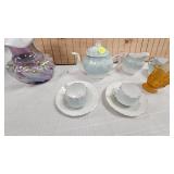 Fenton Jack in the Pulpit Style Art Glasss and Tea Set