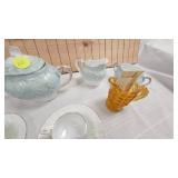 Fenton Jack in the Pulpit Style Art Glasss and Tea Set
