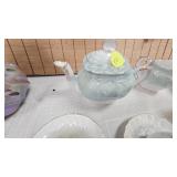 Fenton Jack in the Pulpit Style Art Glasss and Tea Set