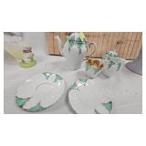 Fenton Hand Painted Periwinkle Blue and Tea Set