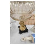 Cherub Oil Lamp, Ceramic Rolling Pin, Ruby Colored Dishes