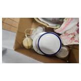 Lot of Decorative Pillow, throw, Dishes